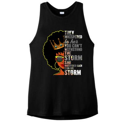 I Am The Storm Juneteenth Black History Month Mothers Day Great Gift Ladies PosiCharge Tri-Blend Wicking Tank