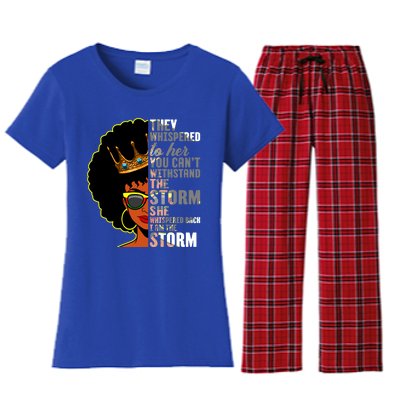 I Am The Storm Juneteenth Black History Month Mothers Day Great Gift Women's Flannel Pajama Set