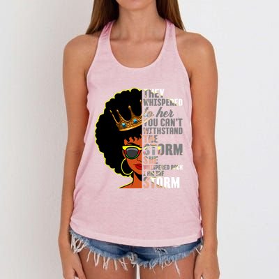 I Am The Storm Juneteenth Black History Month Mothers Day Great Gift Women's Knotted Racerback Tank