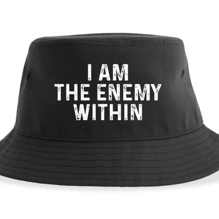 I Am The Enemy Within Simple Cute Design Sustainable Bucket Hat