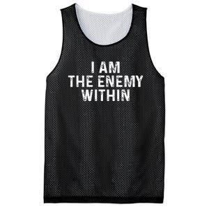 I Am The Enemy Within Simple Cute Design Mesh Reversible Basketball Jersey Tank