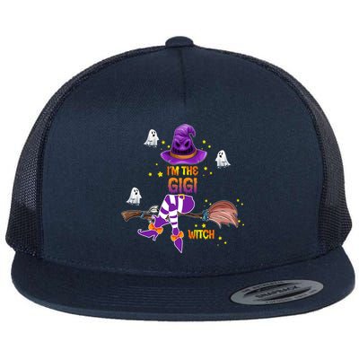 I Am The Gigi Witch Grandma Gift Flat Bill Trucker Hat