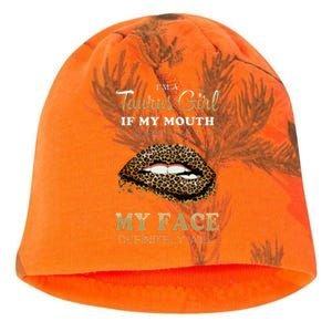 Im A Taurus Girl Funny Leopard Printed Birthday Kati - Camo Knit Beanie