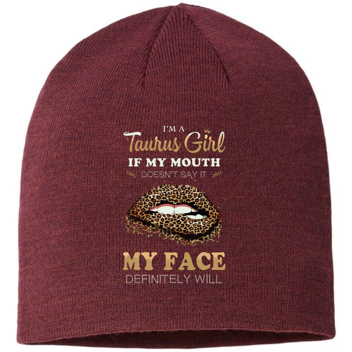 Im A Taurus Girl Funny Leopard Printed Birthday Sustainable Beanie