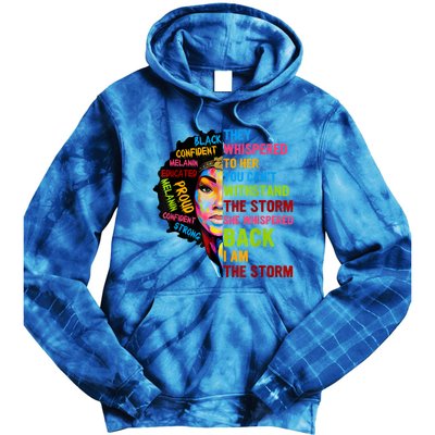 I Am The Storm Juneteenth Black History Month Gift Tie Dye Hoodie