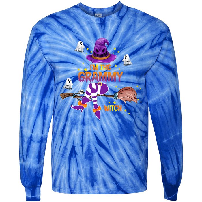 I Am The Grammy Witch Grandma Gift Tie-Dye Long Sleeve Shirt