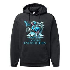 I Am The Enemy Within Harris 2024 I Am The Enemy Within Performance Fleece Hoodie