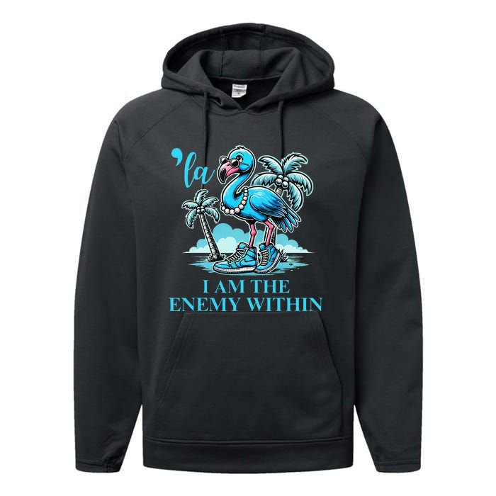 I Am The Enemy Within Harris 2024 I Am The Enemy Within Performance Fleece Hoodie