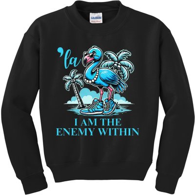 I Am The Enemy Within Harris 2024 I Am The Enemy Within Kids Sweatshirt