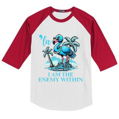 I Am The Enemy Within Harris 2024 I Am The Enemy Within Kids Colorblock Raglan Jersey