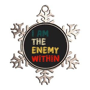 I Am The Enemy Within Kamala Harris Vs Trump Metallic Star Ornament