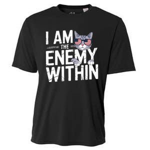 I Am The Enemy Within Kamala Harris 2024 Cat Lovers Cooling Performance Crew T-Shirt