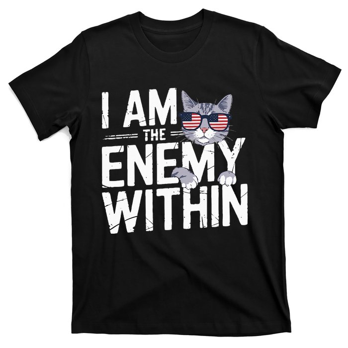 I Am The Enemy Within Kamala Harris 2024 Cat Lovers T-Shirt