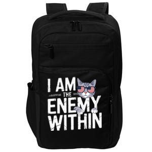 I Am The Enemy Within Kamala Harris 2024 Cat Lovers Impact Tech Backpack