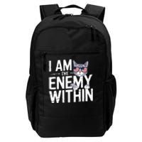 I Am The Enemy Within Kamala Harris 2024 Cat Lovers Daily Commute Backpack