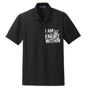 I Am The Enemy Within Kamala Harris 2024 Cat Lovers Dry Zone Grid Polo