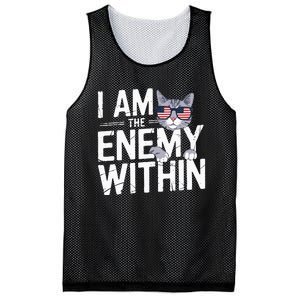 I Am The Enemy Within Kamala Harris 2024 Cat Lovers Mesh Reversible Basketball Jersey Tank