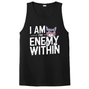 I Am The Enemy Within Kamala Harris 2024 Cat Lovers PosiCharge Competitor Tank