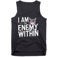 I Am The Enemy Within Kamala Harris 2024 Cat Lovers Tank Top