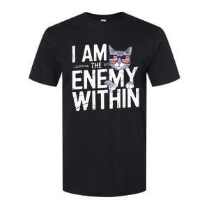 I Am The Enemy Within Kamala Harris 2024 Cat Lovers Softstyle CVC T-Shirt