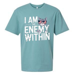 I Am The Enemy Within Kamala Harris 2024 Cat Lovers Sueded Cloud Jersey T-Shirt