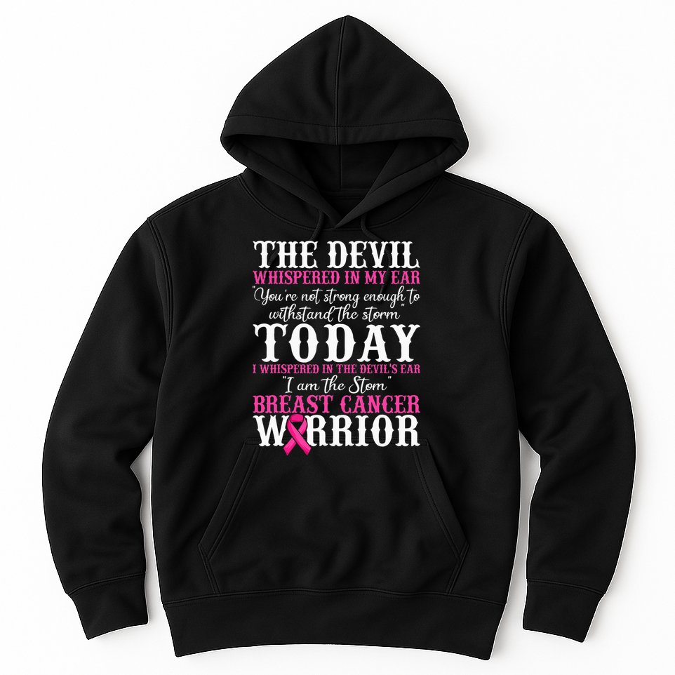 I Am The Storm Breast Cancer Warrior Pink Breast Cancer Hoodie
