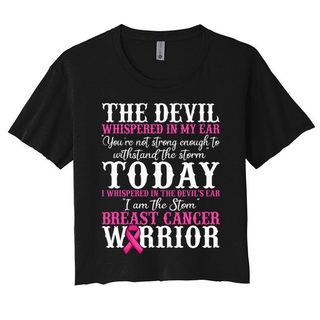 I Am The Storm Breast Cancer Warrior Pink Breast Cancer Crop Top