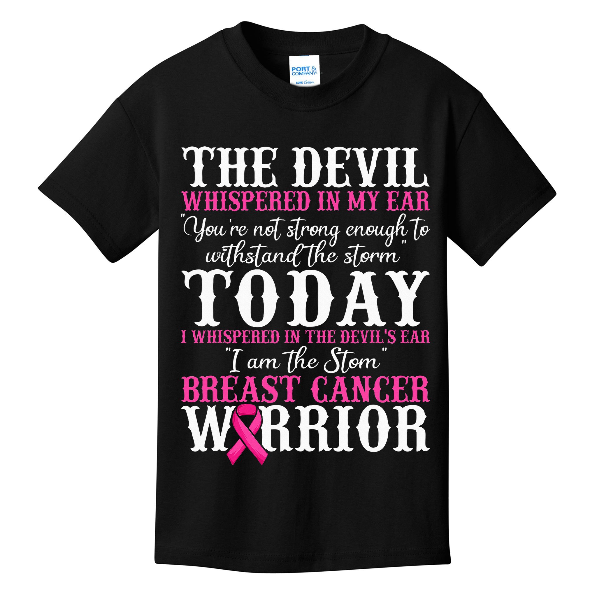 I Am The Storm Breast Cancer Warrior Pink Breast Cancer Kids T-Shirt