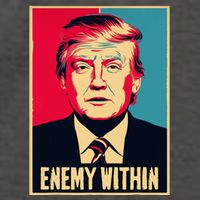 I Am The Enemy Within Pun Harris And Trump Vector Backpack