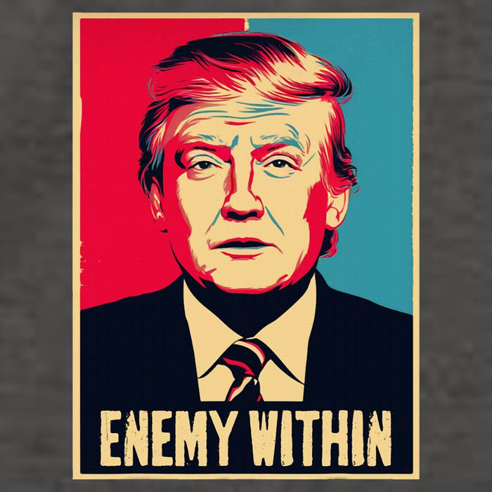 I Am The Enemy Within Pun Harris And Trump Vector Backpack