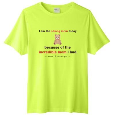 I Am The Strong Mom Today Because Of The Incredible Mom Tall Fusion ChromaSoft Performance T-Shirt