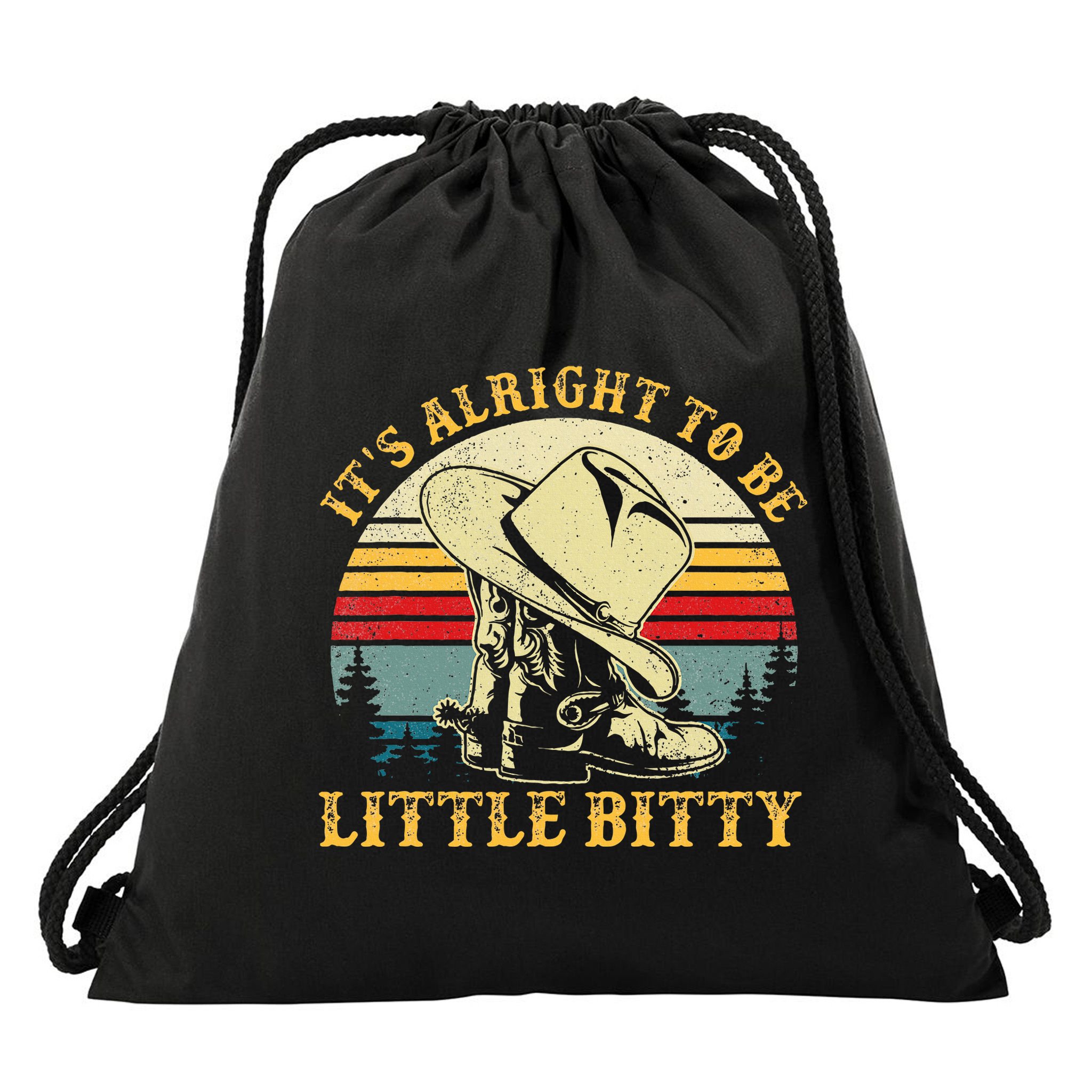 It’S Alright To Be Little Bitty Country Music Drawstring Bag