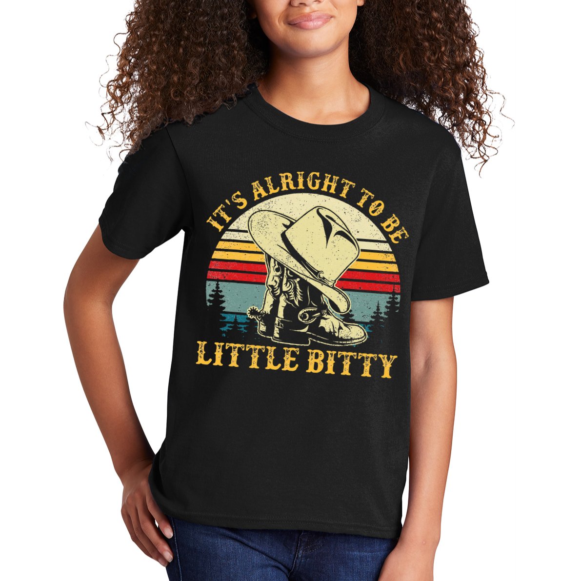 It’S Alright To Be Little Bitty Country Music Kids T-Shirt
