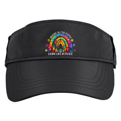 Imagine All The People Living Life In Peace Rainbow Adult Drive Performance Visor