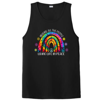 Imagine All The People Living Life In Peace Rainbow PosiCharge Competitor Tank