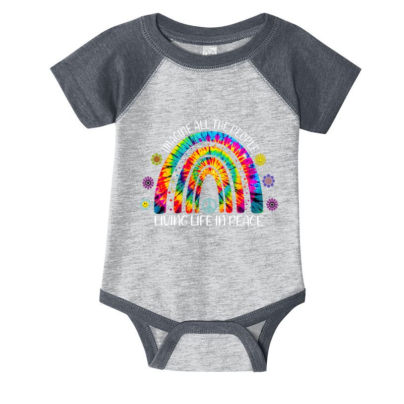 Imagine All The People Living Life In Peace Rainbow Infant Baby Jersey Bodysuit