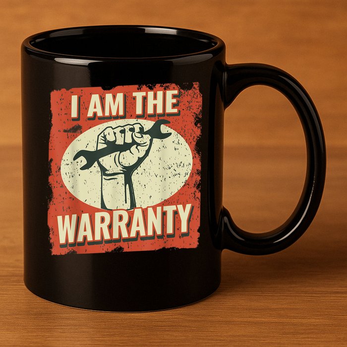 I Am The Warranty Workmen Handyman Funny Car Mechanic 11oz C Handle Ceramic Mug
