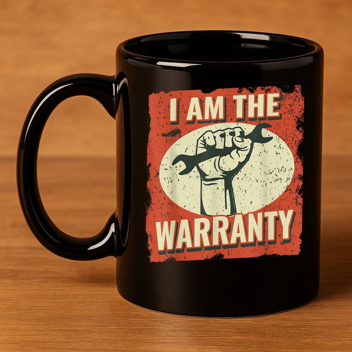 I Am The Warranty Workmen Handyman Funny Car Mechanic 11oz C Handle Ceramic Mug