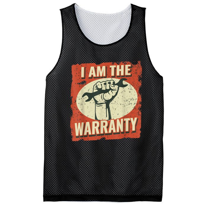 I Am The Warranty Workmen Handyman Funny Car Mechanic Mesh Reversible Basketball Jersey Tank