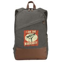 I Am The Warranty Workmen Handyman Funny Car Mechanic Cotton Canvas Backpack