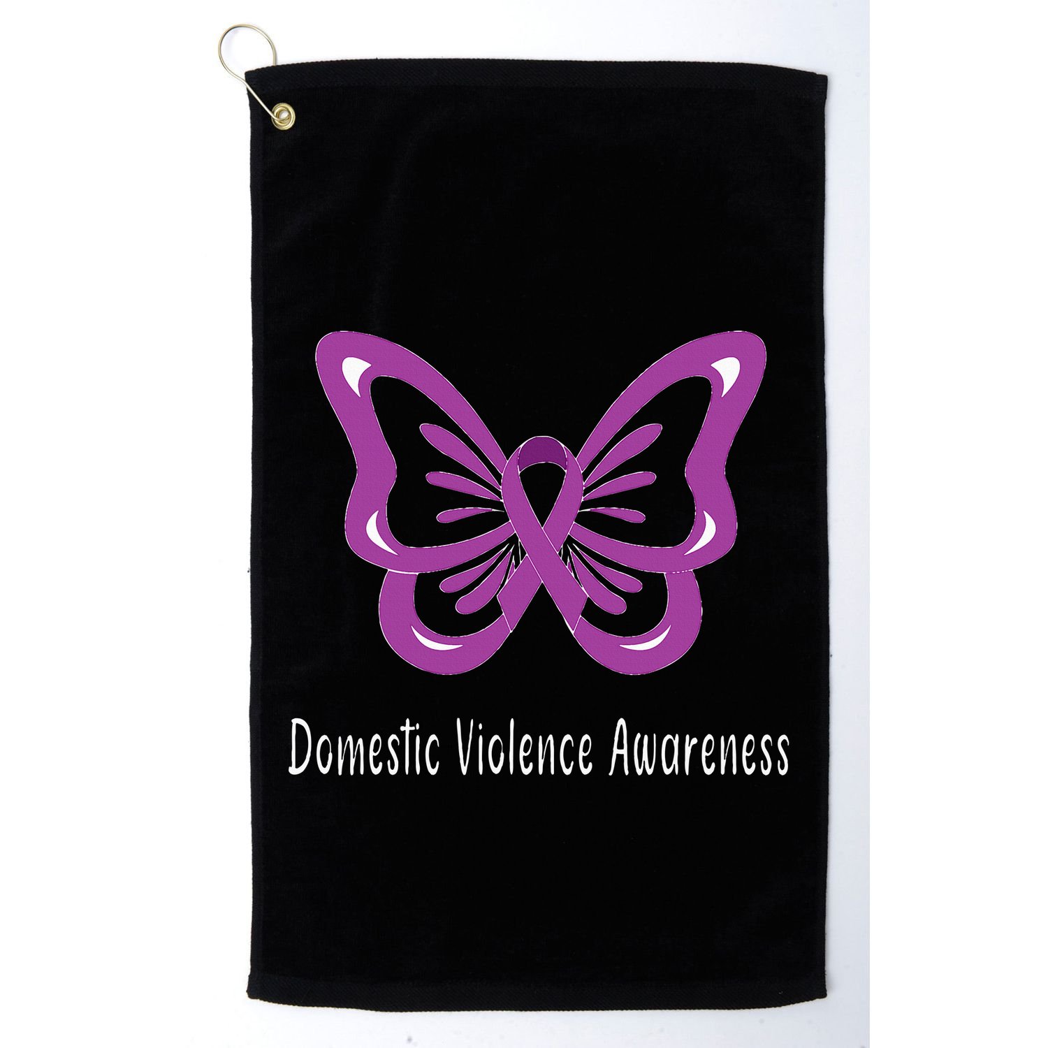 I am the storm Domestic Violence Awareness Butterfly Golf Towel