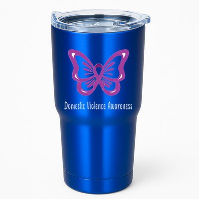 I am the storm Domestic Violence Awareness Butterfly Tumbler