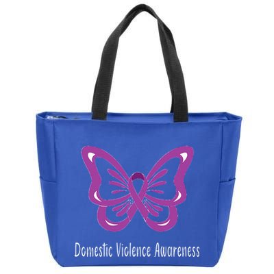 I am the storm Domestic Violence Awareness Butterfly Zip Tote Bag