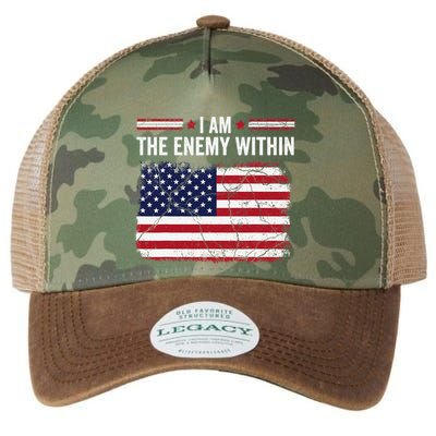 I Am The Enemy Within Funny Presidential Election 2024 Legacy Tie Dye Trucker Hat
