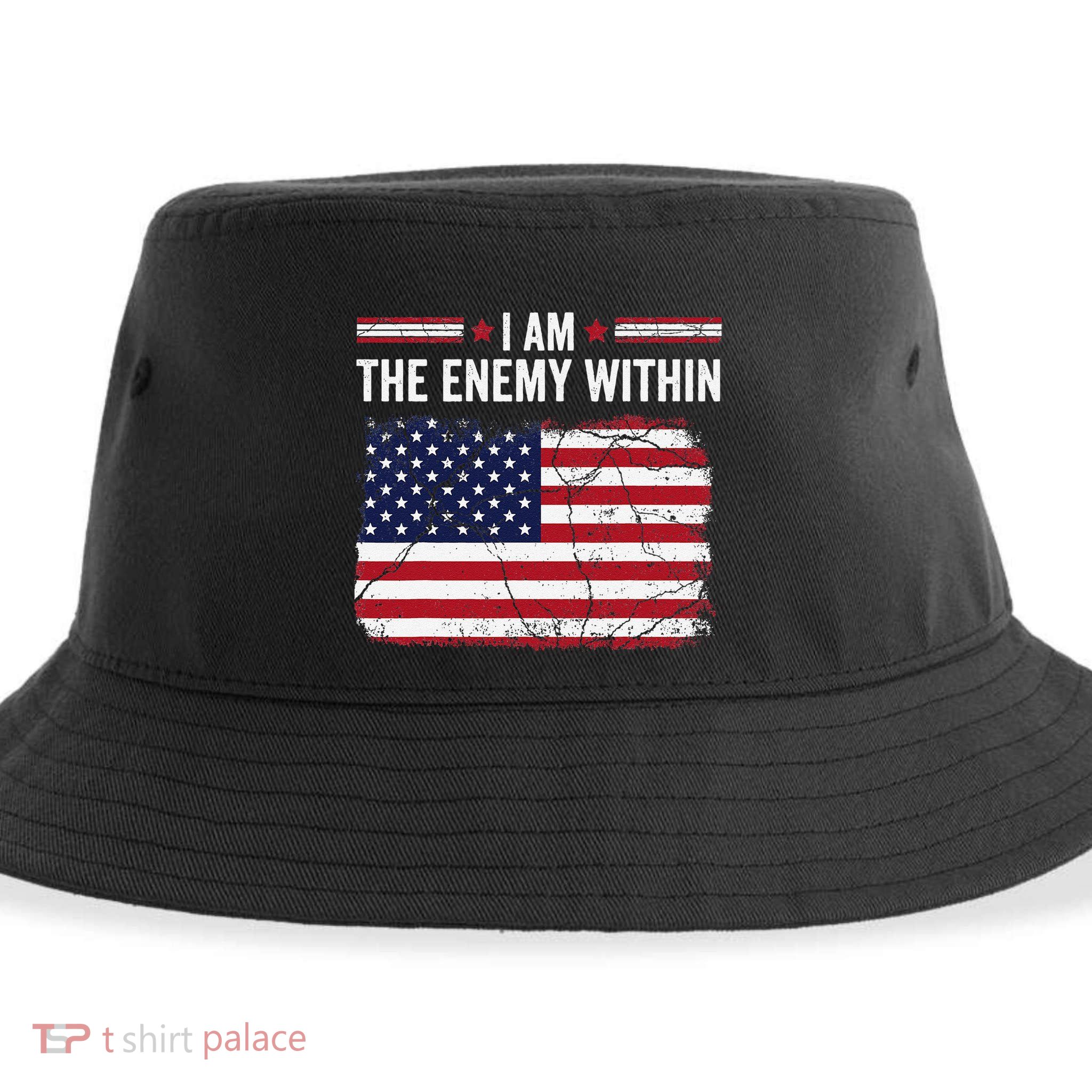 I Am The Enemy Within Funny Presidential Election 2024 Sustainable Bucket Hat