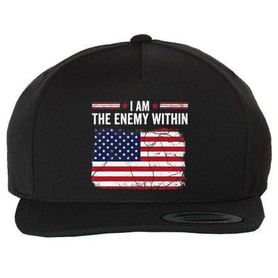 I Am The Enemy Within Funny Presidential Election 2024 Wool Snapback Cap