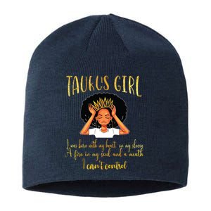 Im A Taurus Girl Birthday For Women Sustainable Beanie