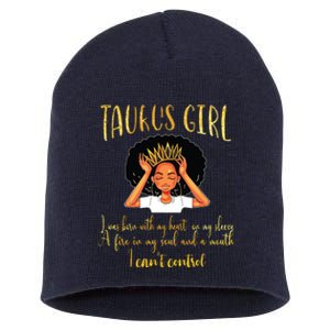 Im A Taurus Girl Birthday For Women Short Acrylic Beanie