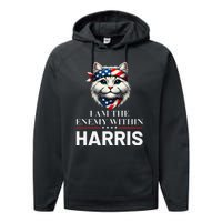 I Am The Enemy Within Harris 2024 I Am The Enemy Within Performance Fleece Hoodie