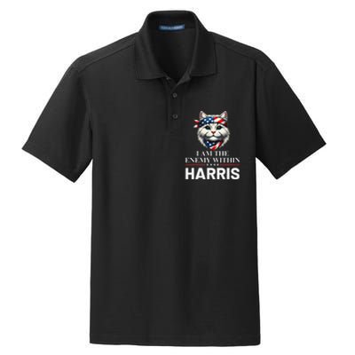 I Am The Enemy Within Harris 2024 I Am The Enemy Within Dry Zone Grid Polo